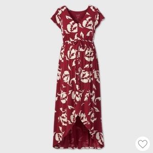 Isabel short sleeve floral print maternity dress
